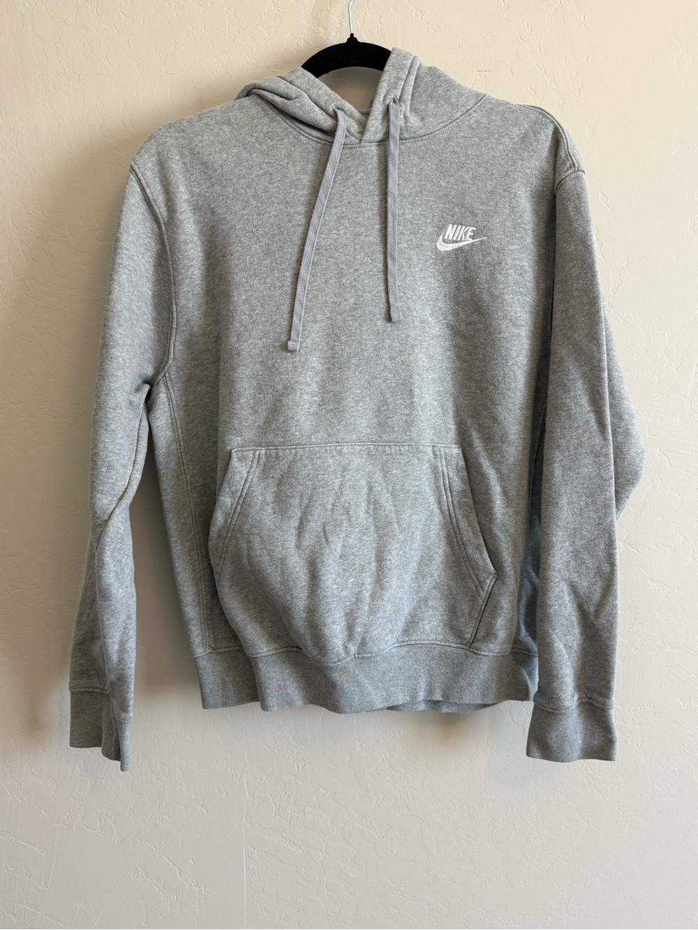 Nike Light Grey Pullover Hoodie with White Logo #P206